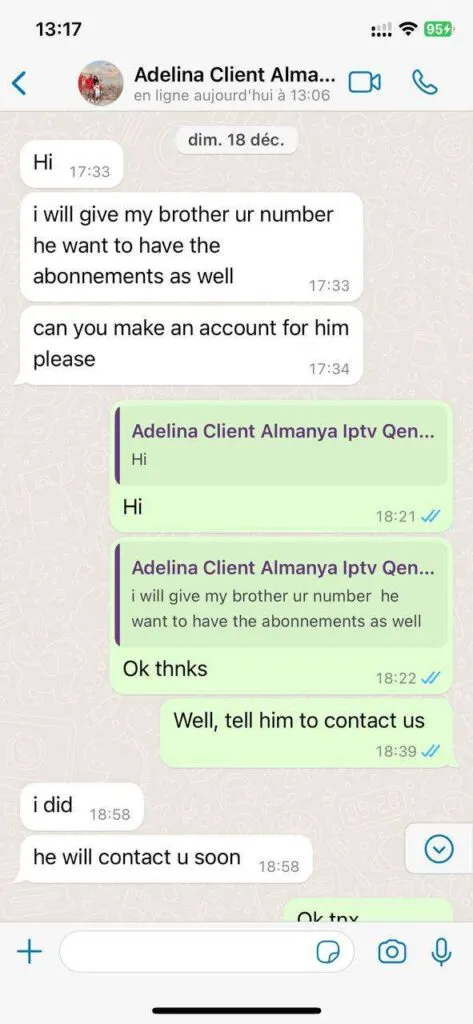 Friendly support assistance with Smart TV playlist URL on WhatsApp